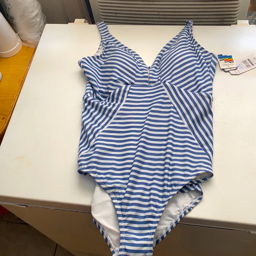 Cute bluewhite striped one piece bye time and true